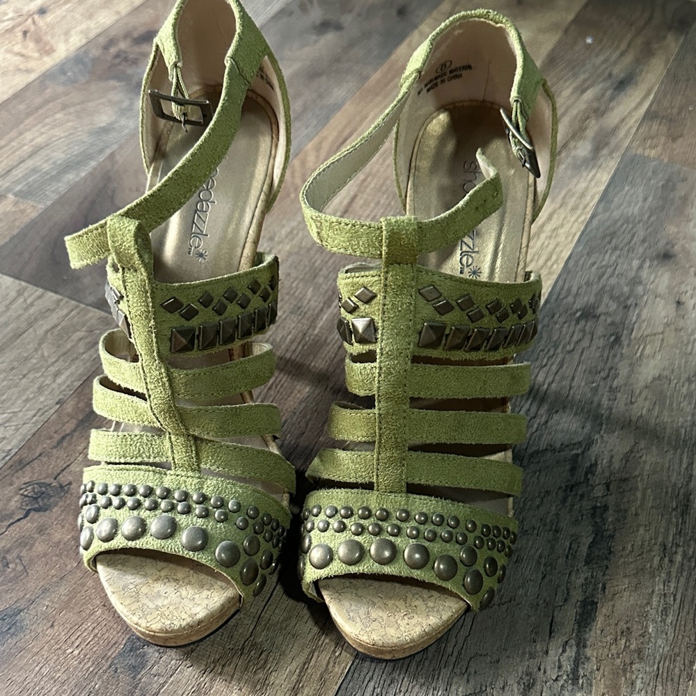 Green Strappy Sandals